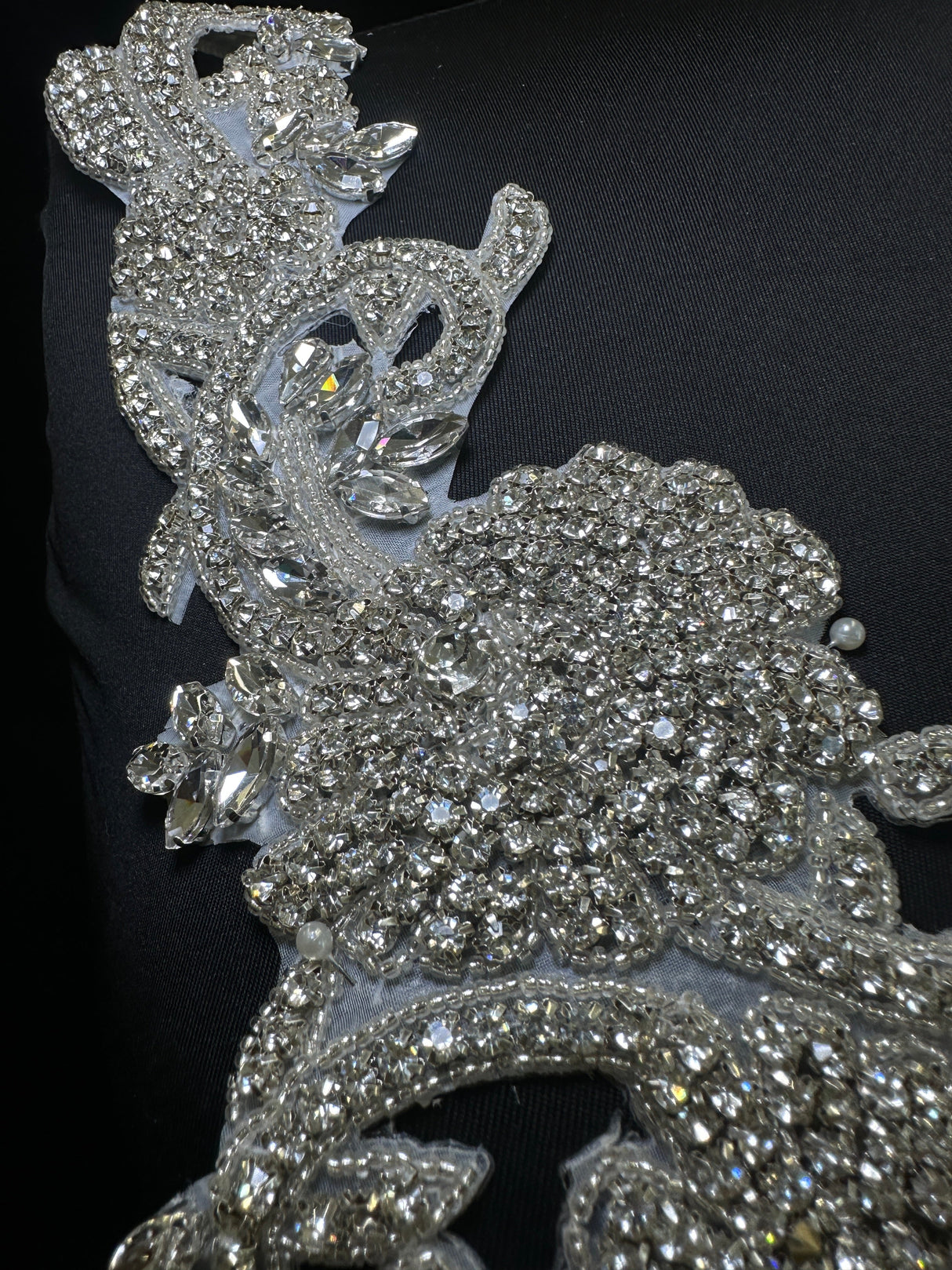 Silver Rhinestone Applique