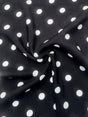 Printed Rayon Challis White Polka Dots Black