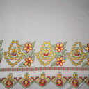 Polyester Floral Embroidered Border Fabric