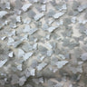 3D Butterfly Embroidered Satin Lace Fabric - 100% Polyester, 4-Way Mechanical Stretch, Mesh Backing, 60" Mesh Width, 54/56" Butterfly Width (1 Yard)