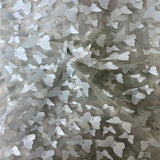 3D Butterfly Embroidered Satin Lace Fabric - 100% Polyester, 4-Way Mechanical Stretch, Mesh Backing, 60" Mesh Width, 54/56" Butterfly Width (1 Yard)