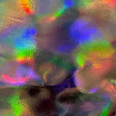 Hologram Polyester Spandex Fabric 60" Silver