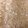 3D Butterfly Embroidered Satin Lace Fabric - 100% Polyester, 4-Way Mechanical Stretch, Mesh Backing, 60" Mesh Width, 54/56" Butterfly Width (1 Yard)