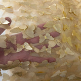 3D Butterfly Embroidered Satin Lace Fabric - 100% Polyester, 4-Way Mechanical Stretch, Mesh Backing, 60" Mesh Width, 54/56" Butterfly Width (1 Yard)