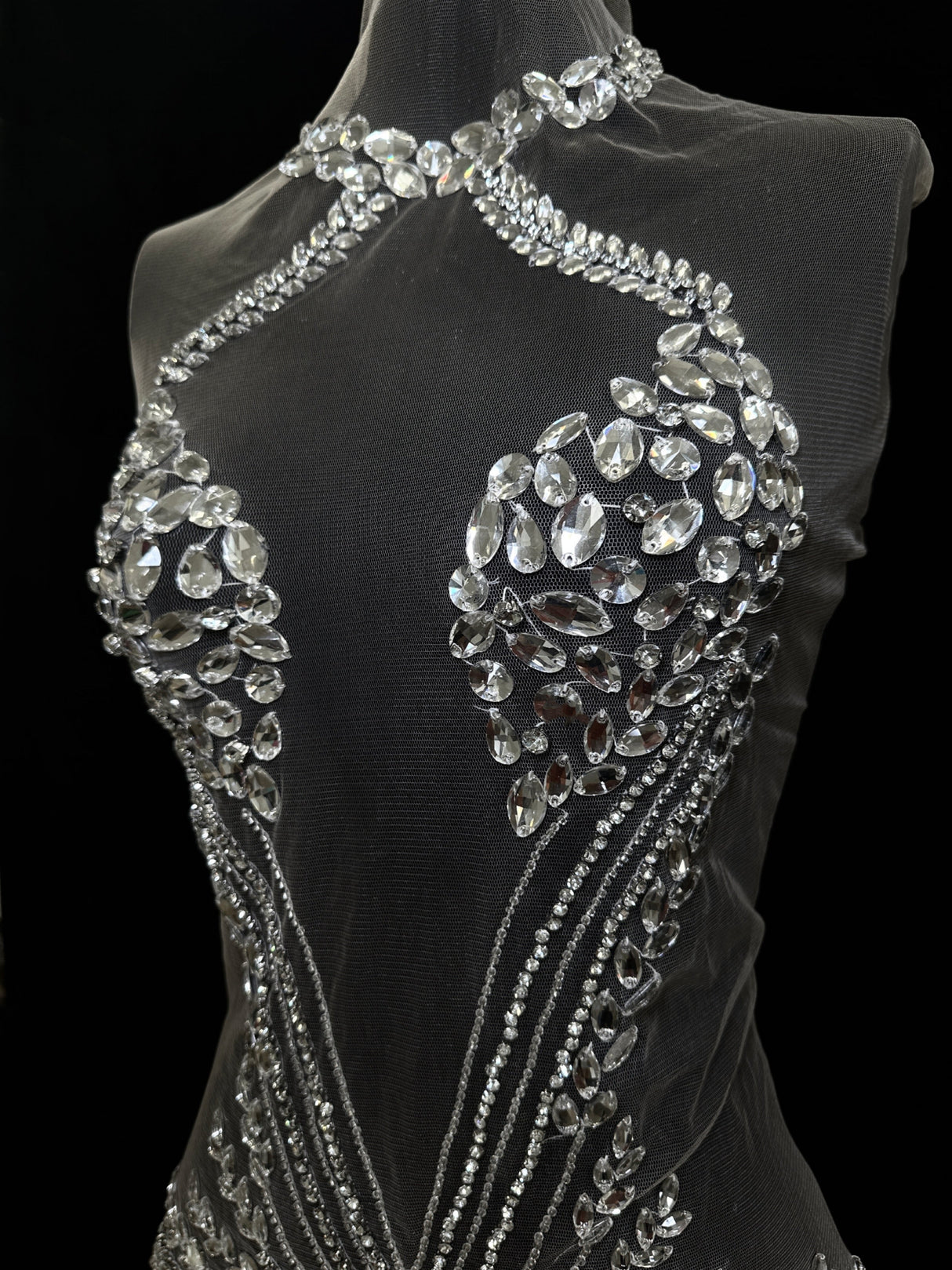 Rhinestone Applique Bodice