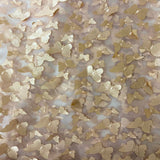 3D Butterfly Embroidered Satin Lace Fabric - 100% Polyester, 4-Way Mechanical Stretch, Mesh Backing, 60" Mesh Width, 54/56" Butterfly Width (1 Yard)