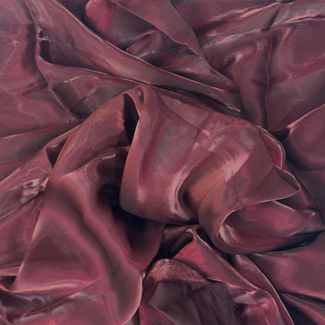 Crystalized Reflective Liquid Faux Silk Chiffon Fabric - 100 Percent Polyester, Semi-Sheer, 59/60" Width (1 Yard)