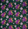 Rayon Fabric Hibiscus Plumeria Tropical Leaves Clusters
