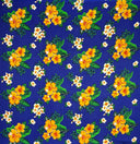 Rayon Fabric Hibiscus Plumeria Tropical Leaves Clusters