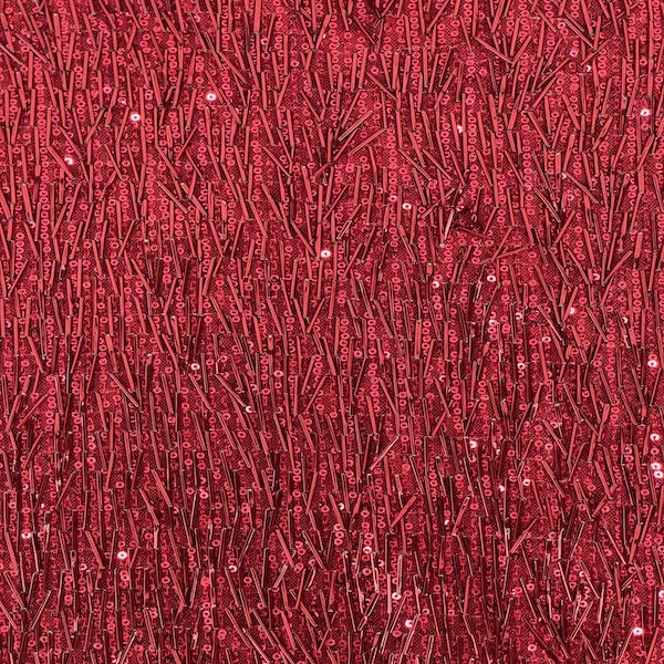 Stretch Sequins Fabric French Fringe