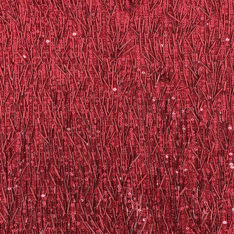 Stretch Sequins Fabric French Fringe