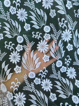 White Floral Embroidered Lace