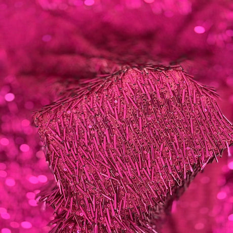 Stretch Sequins Fabric French Fringe