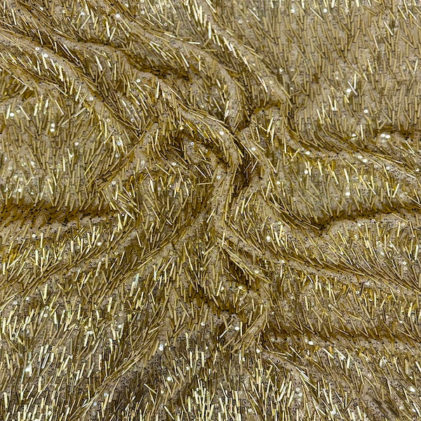 Stretch Sequins Fabric French Fringe