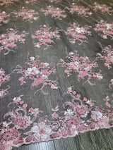 3D Floral Embroidered Beaded Tulle Lace