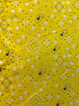 Paisley Bandanna Yellow Poly Cotton Fabric - Yellow Paisley Print, 59/60" Width (1 Yard)