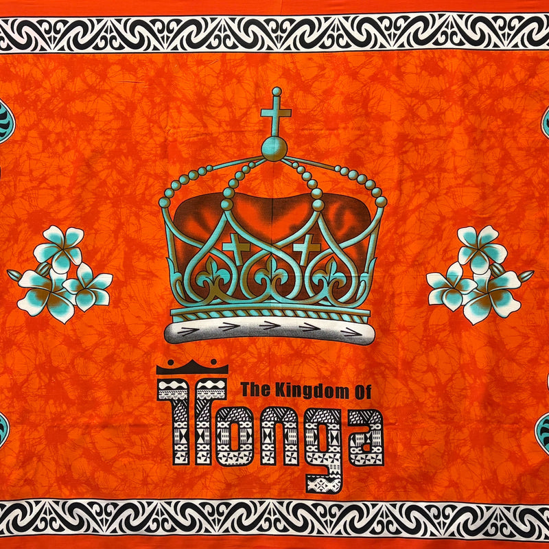 Polyester Sarong Kingdom of Tonga Crown Turtle Plumeria
