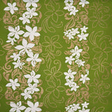 Tiare Garden Glitter Polyester Fabric - Floral Plumeria Design, 60" Width (1 Yard)