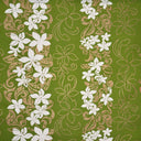 Polyester Glitter Floral Fabric Tiare Garden