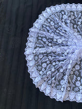 White Floral Embroidered Lace