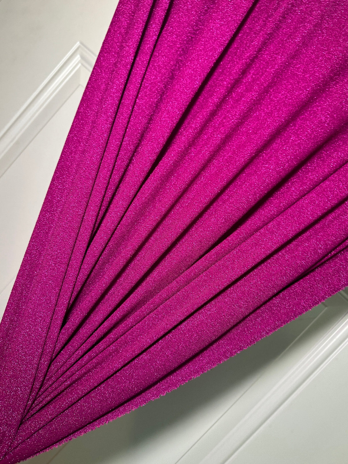 Magenta Stretch Metallic Lurex Knit