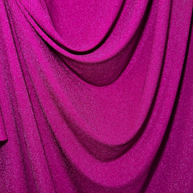 Magenta Stretch Metallic Lurex Knit
