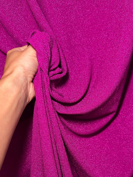 Magenta Stretch Metallic Lurex Knit