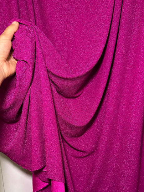 Magenta Stretch Metallic Lurex Knit