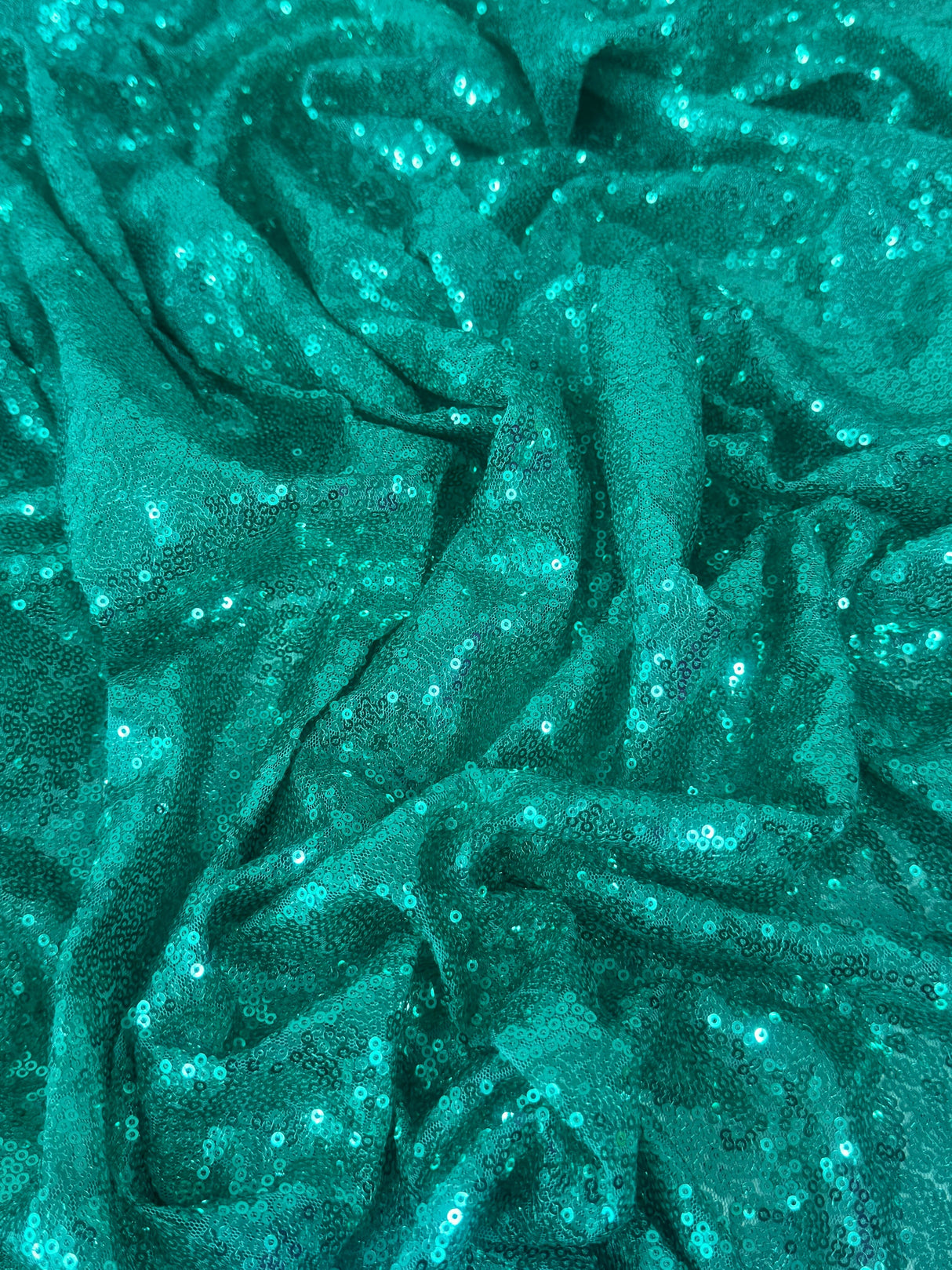 Stretch Sequin on Mesh Mint Green