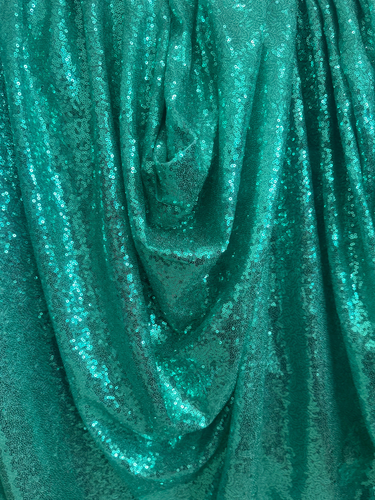 Stretch Sequin on Mesh Mint Green