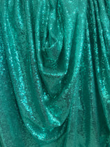 Stretch Sequin on Mesh Mint Green