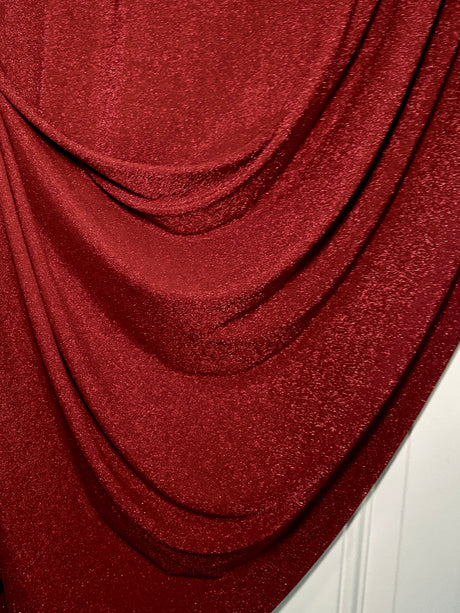 Stretch Metallic Lurex Knit Burgundy