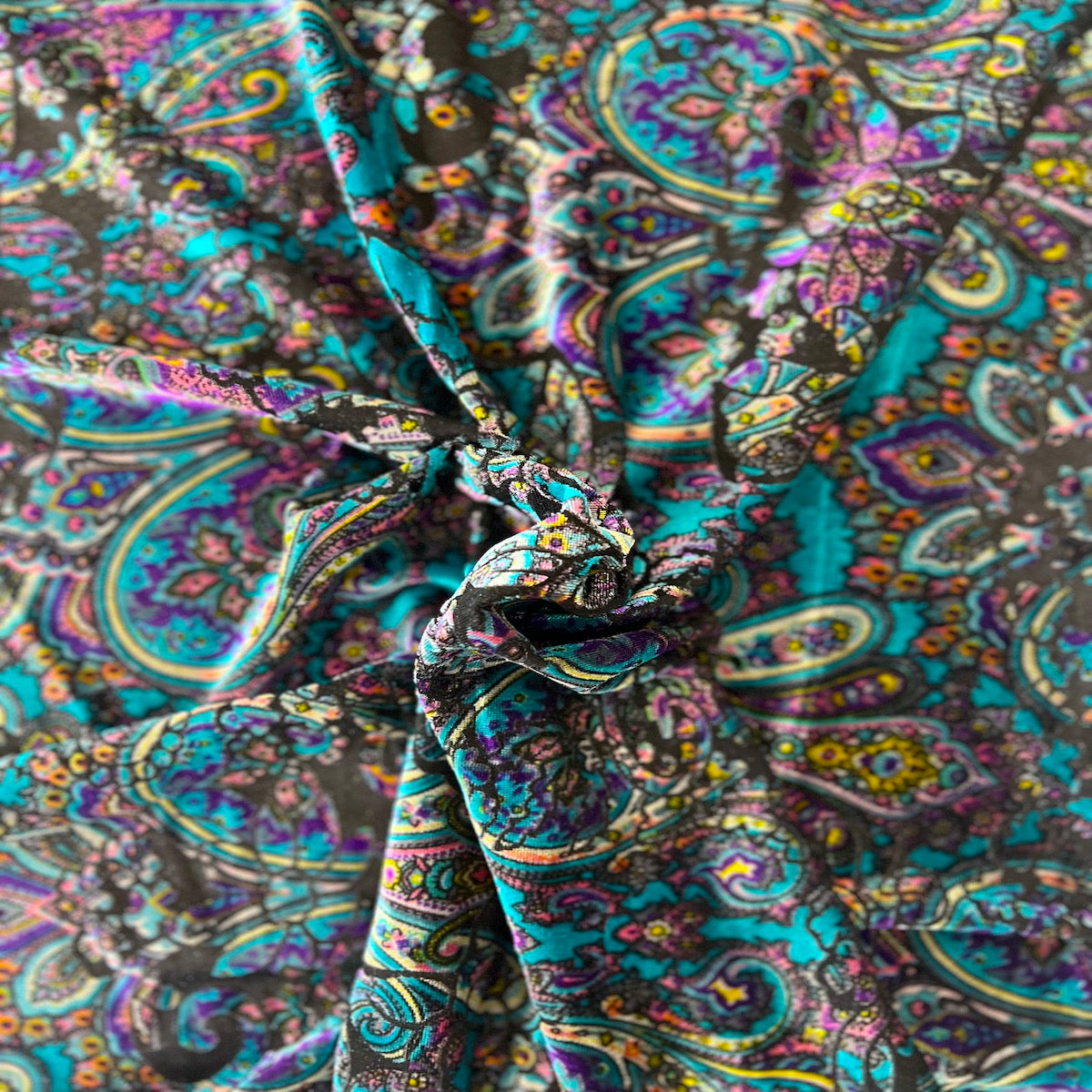 Burnout Stretch Velvet Fabric Multicolor