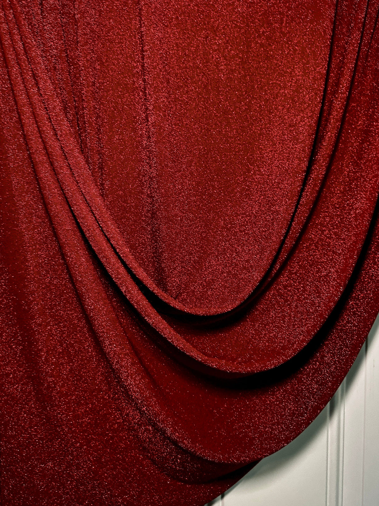Stretch Metallic Lurex Knit Burgundy