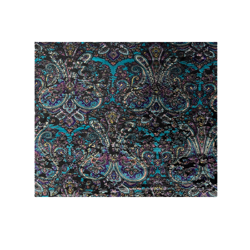 Sur Multicolor Burnout Stretch Velvet Fabric - Multicolor Burnout, 60" Width, 4-Way Stretch, 250 GSM (1 Yard)