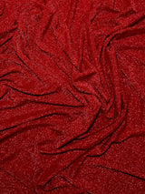 Stretch Metallic Lurex Knit Burgundy