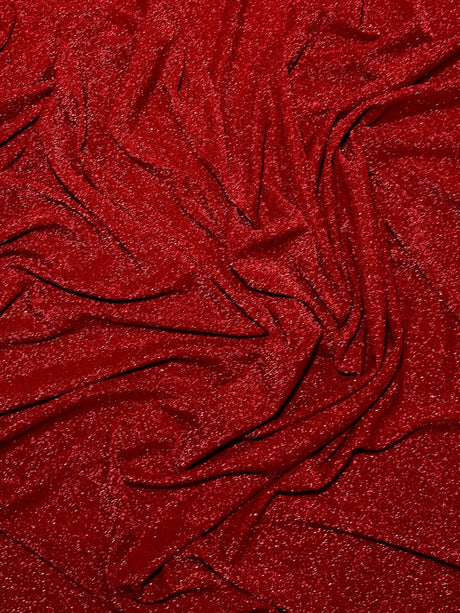 Stretch Metallic Lurex Knit Burgundy