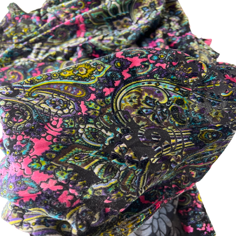 Burnout Stretch Velvet Fabric Multicolor