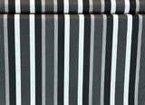 Sunbrella Shade Solution Dyed Acrylic Fabric - Black Vertical Stripes, 47" Width (By The Yard)