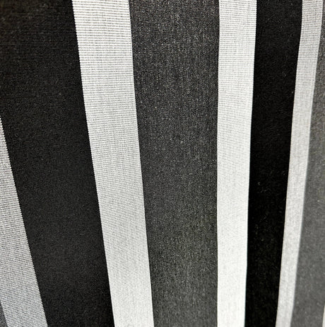 Sunbrella Shade Solution Dyed Acrylic Fabric - Black Vertical Stripes, 47" Width (By The Yard)