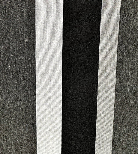 Sunbrella Shade Solution Dyed Acrylic Fabric - Black Vertical Stripes, 47" Width (By The Yard)