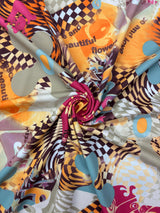 Pop Abstract Print Spandex Fabric - Abstract Print, 58"/60" Width (1 Yard)