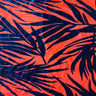Palm Tree Floral Burnout Stretch Velvet Spandex Fabric - Blue Tie Dye, 60" Width (1 Yard)