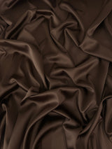 Chocolate Brown Stretch Crepe Back Satin