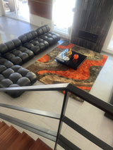 Luxury Shag Viscose Shiny Design Plush Area Rug Carpet - Polyester Shag Rug, Multi Color Pattern, 2" Pile Approx, 7'6" X 10'3" (1 Rug)