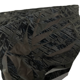 Palm Tree Floral Burnout Stretch Velvet Spandex Fabric - Blue Tie Dye, 60" Width (1 Yard)