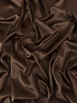 Chocolate Brown Stretch Crepe Back Satin