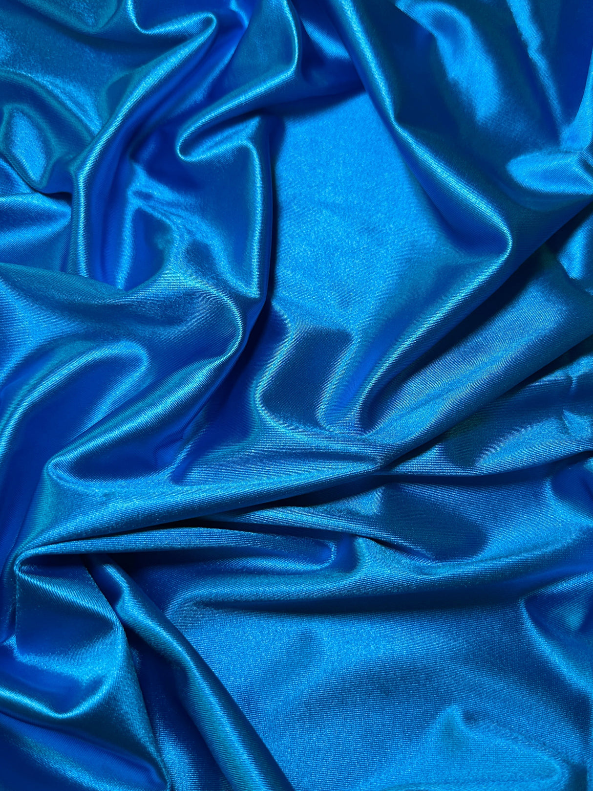 Shiny Nylon Spandex Aqua Blue