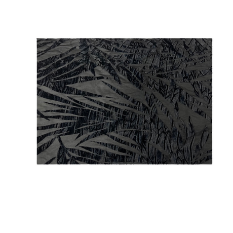 Velvet Spandex Fabric Palm Tree Floral Burnout