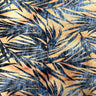 Palm Tree Floral Burnout Stretch Velvet Spandex Fabric - Blue Tie Dye, 60" Width (1 Yard)